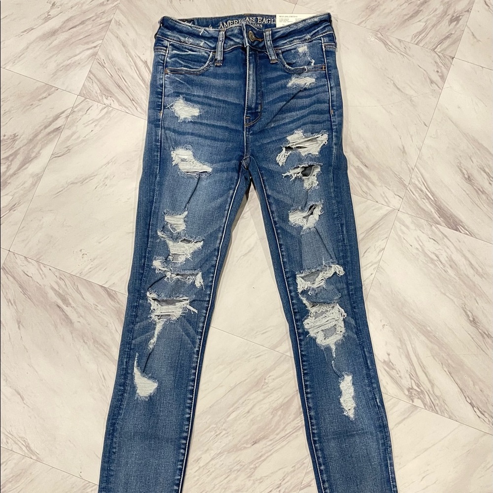 American Eagle High Rise Jeggings Size 4 long